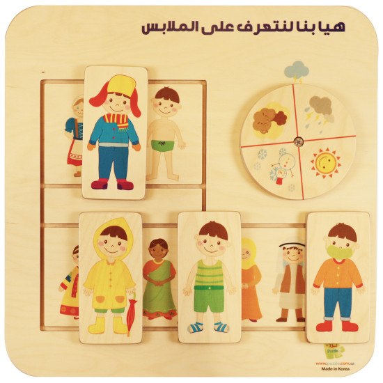 لوحة مهاراتي الاولى - هيا نتعرف على الملابس لوحة مهاراتي الاولى - هيا نتعرف على الملابس