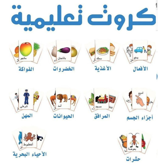 مجموعة الكروت التعليمية مجموعة الكروت التعليمية